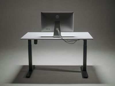Detail of a minimalist desk setup